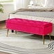 preview thumbnail 93 of 137, HULALA HOME Neptunus Modern 45.5" W Velvet Bedroom Storage Bench for End of Bed with Nailhead Trim