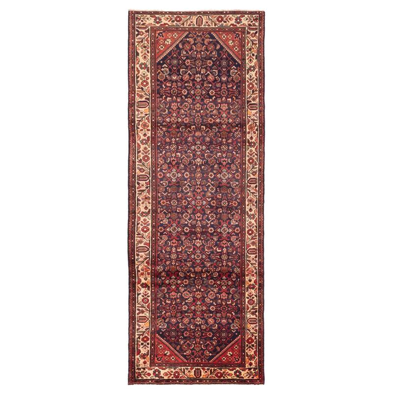 ECARPETGALLERY Hand-knotted Andelz Dark Navy Wool Rug - 3'7 x 10'7