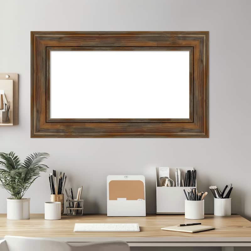 Amanti Art Alexandria Greywash Framed Dry Erase Magnetic Board