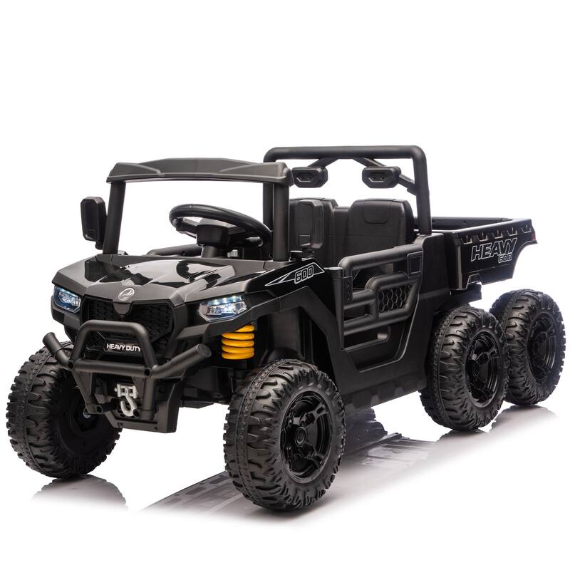 24V 440W Kids Ride On Six-wheel Electric Dump Truck W/ PC 2.4G, 4WD, Upgraded anti-collision bar, Six-wheel Suspension