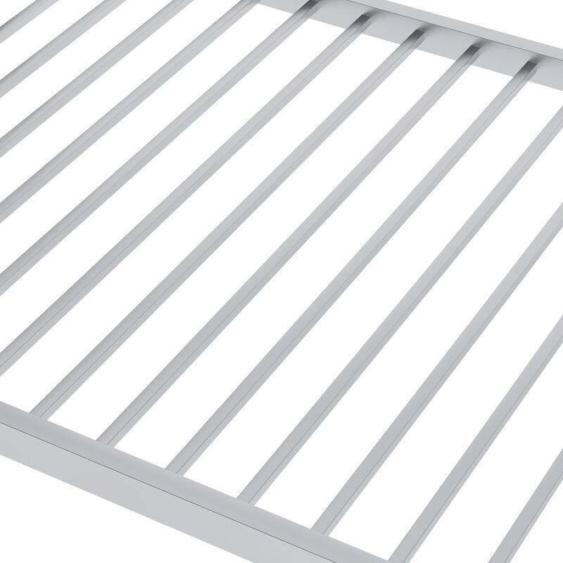 Metal Low Bunk Bed with Ladder & Fence