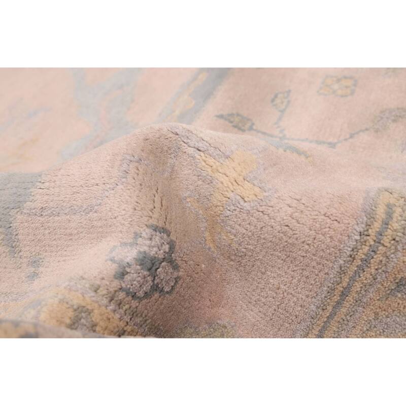 ECARPETGALLERY Hand-knotted Royal Oushak Taupe Wool Rug - 8'1 x 10'0