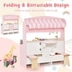 preview thumbnail 7 of 7, Double-Sided Kids Play Kitchen Set with Canopy and 2 Seats - 31" x 12" x 36" (L x W x H)