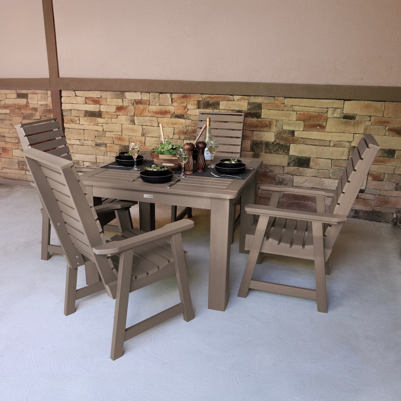 Weatherly 5-piece Outdoor Dining Set - 42" x 42" Table, Dining-height