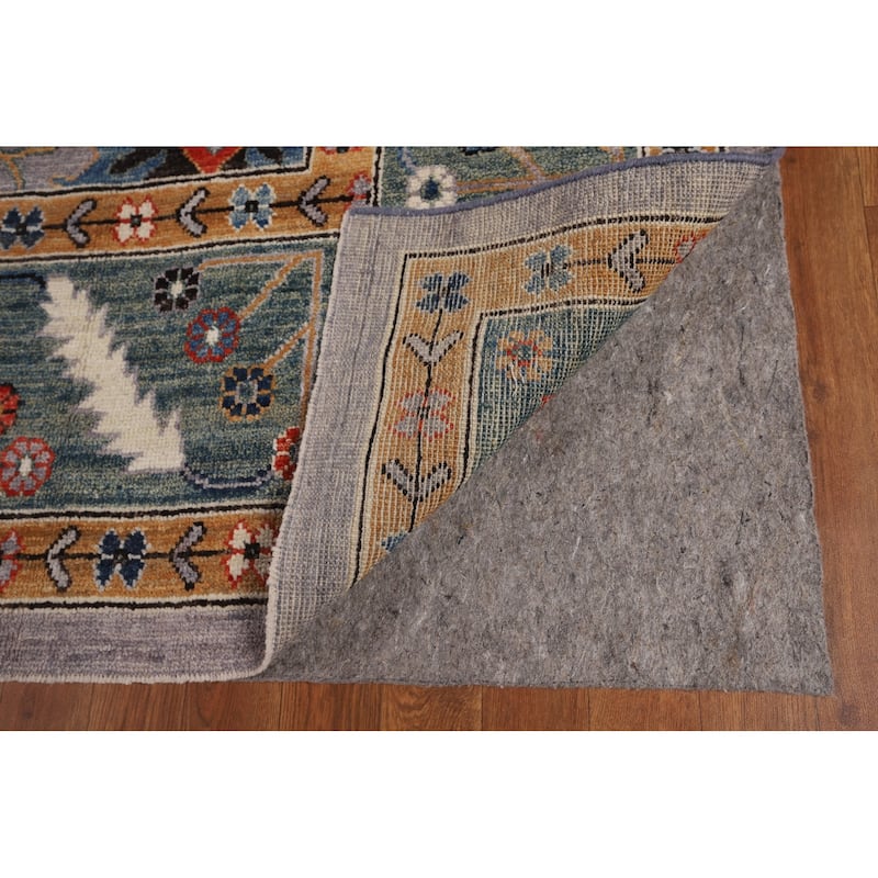 Vegetable Dye Grey Oushak Turkish Rug Hand-Knotted Wool Carpet - 8'9"x 11'9"