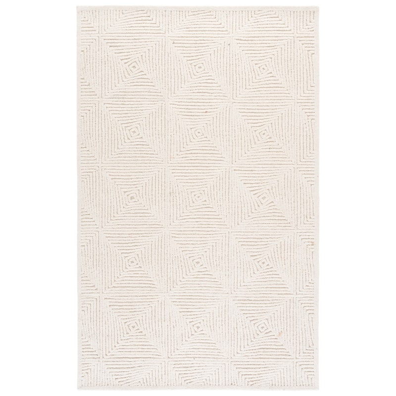 SAFAVIEH Handmade Textural Angel Wool Rug - 5' x 8' - Ivory