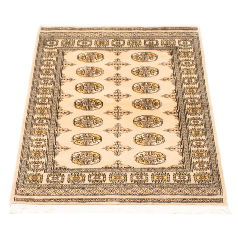 ECARPETGALLERY Hand-knotted Peshawar Bokhara Beige Wool Rug - 3'2 x 5'1