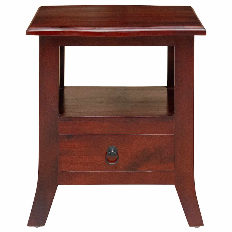 vidaXL Bedside Cabinet with Drawer Brown 15.75 x 15.75 x 17.91 in - 15.75 x 15.75 x 17.91 in