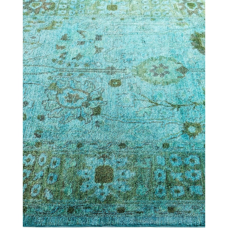 Contemporary Overdyed Wool Hand Knotted Area Rug - 4' 9" x 6' 3"