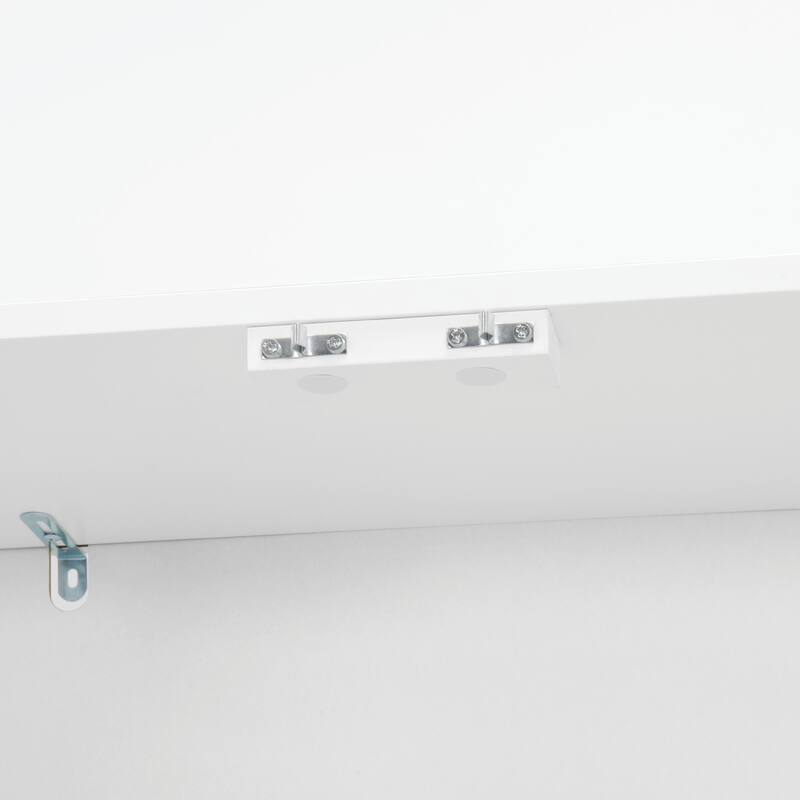 White Kitchen Pantry Cabinet with Doors and Adjustable Shelves