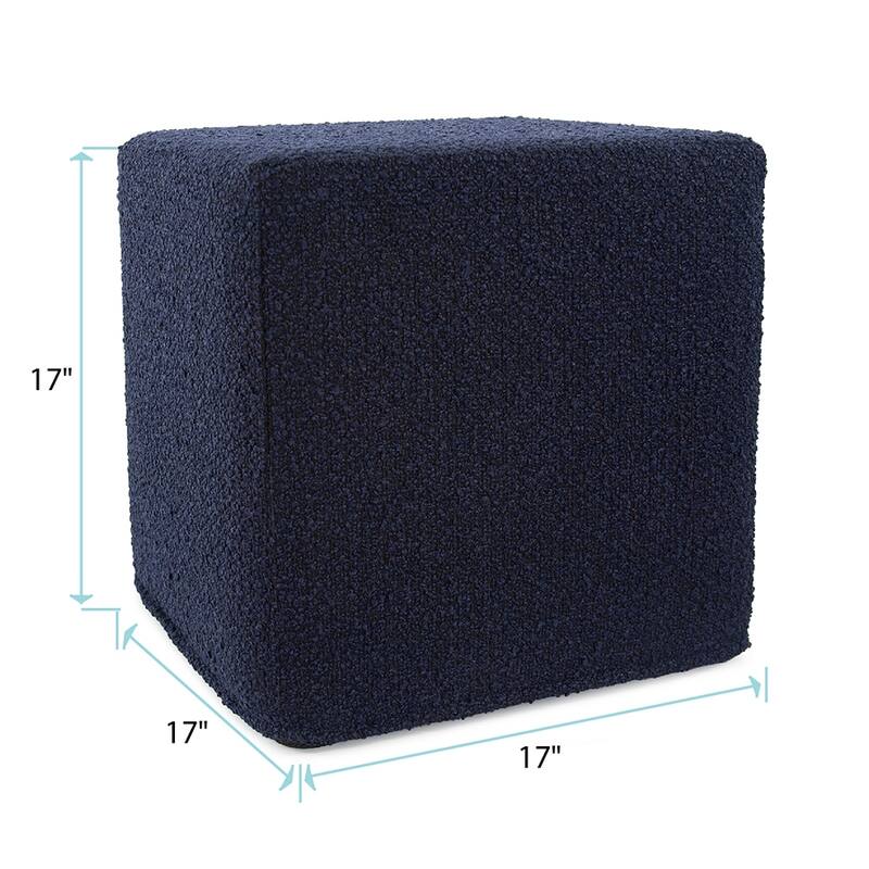 Allan Andrews No Tip Short Block Ottoman with Cover, Barbet Collection