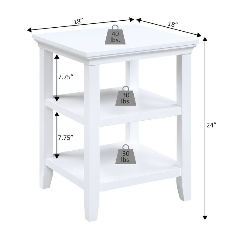 Convenience Concepts Tribeca End Table with Shelves
