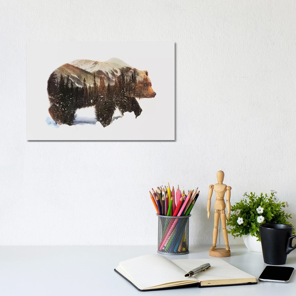 iCanvas "Arctic Grizzly Bear" by Andreas Lie Canvas Print