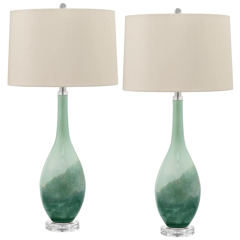 Salato 34 in. Sea Salt Glass Table Lamp - Set of 2