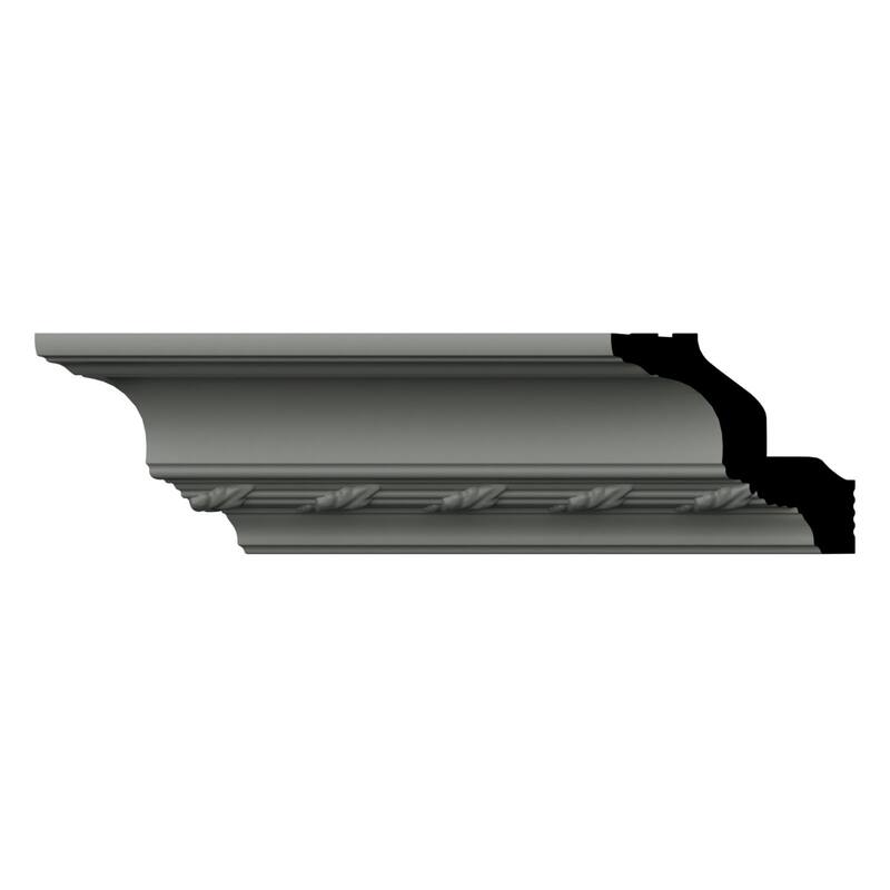 4"H x 4"P x 5 3/4"F x 96"L Ophelia Crown Moulding - 1-Pack
