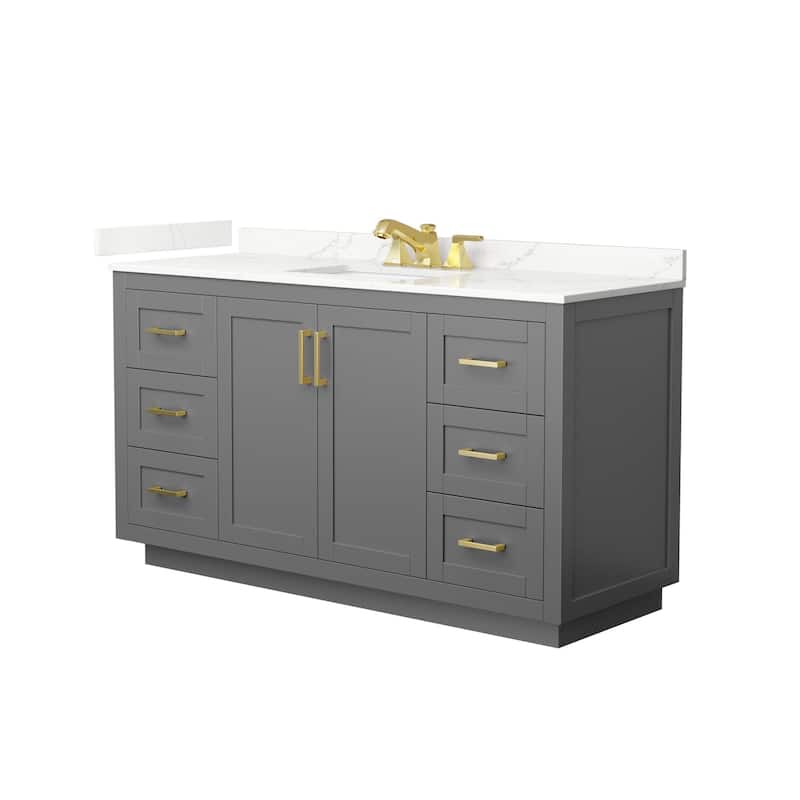 Wyndham Collection WCF292960S-QTZ-US3MXX Miranda 60" Free Standing