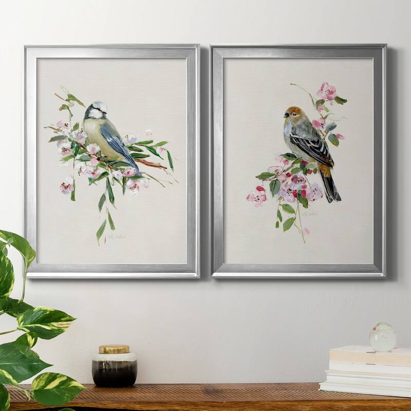 Spring Song Blue Bird Premium Framed Print - Ready to Hang - Multi-Color