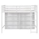preview thumbnail 5 of 16, Wooden Twin Size Kids Loft Bed Frame with 8-Storage Shelves and Ladder, White