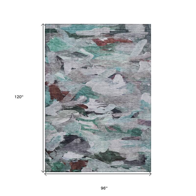 HomeRoots Abstract Transitional Rectangle Outdoor Rug