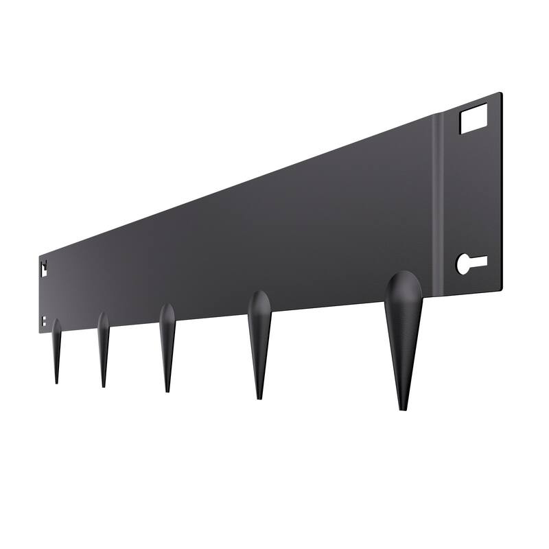 5-Pack Black Galvanized Steel Rust-Resistant Landscape Edging Garden Border with Spikes - 39 x 8.15 x 0.06 in