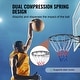 preview thumbnail 18 of 19, Basketball Rim, Wall Door Mounted Basketball Hoop, Heavy Duty Q235 Basketball Flex Rim Goal Replacement with Net