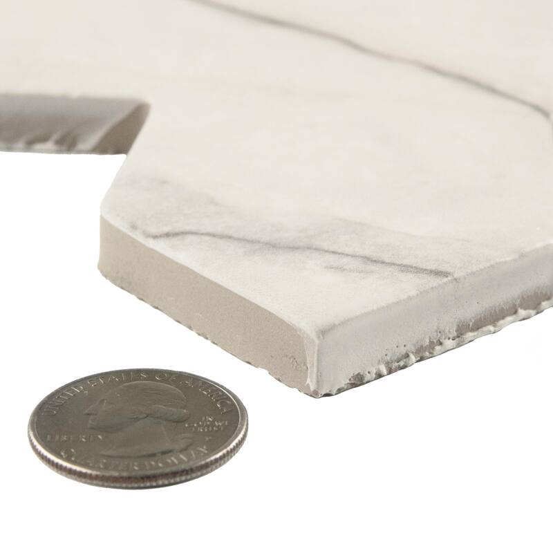 Merola Tile Istanbul Templar Shield Day with Night Cross 8-3/8" x 8-3/8" Porcelain Floor and Wall Tile - Case (36 Tiles)