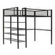 preview thumbnail 83 of 84, Heavy Duty Metal Loft Bed Frame for Dorm with 4-Tier Storage Shelves, Ladders & Safety Guard Rail, Storage Platform Bed
