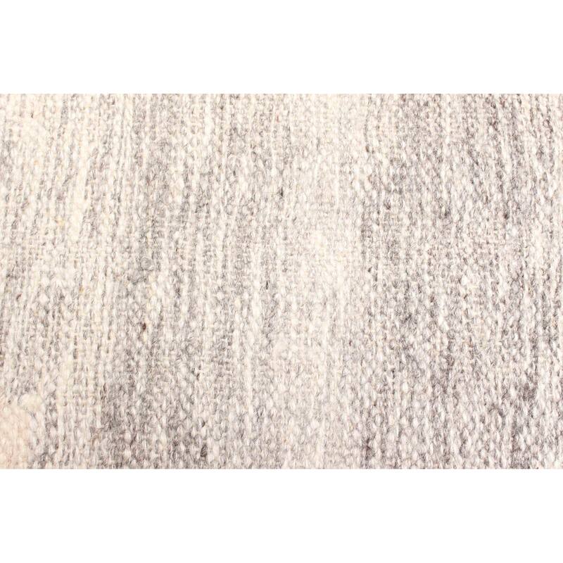 ECARPETGALLERY Flat-Weave Ankara FW Grey Wool Kilim - 5'2 x 7'4