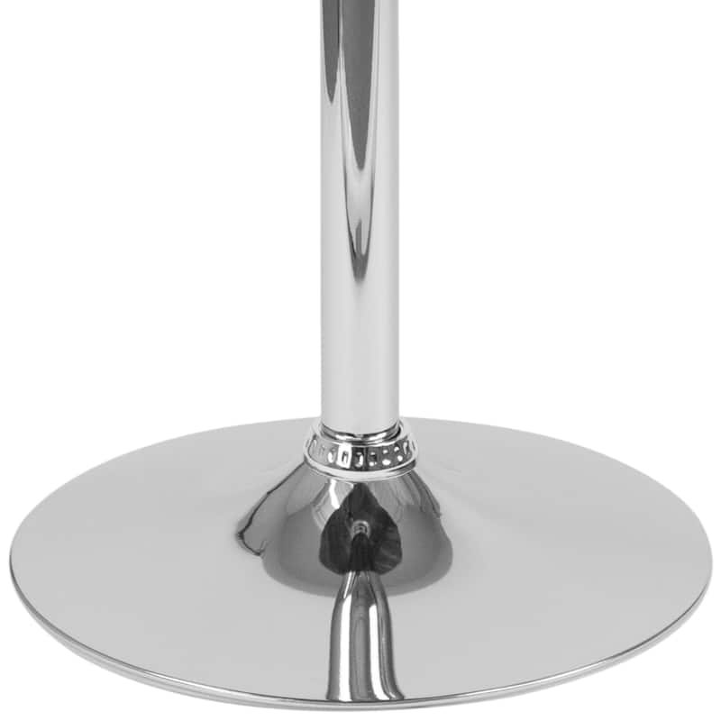 23.5" Round Adjustable Pine Wood Table (Adjustable Range 26.25" - 35.5") - 23.5"D x 23.5"W x 26.25" - 35.5"H