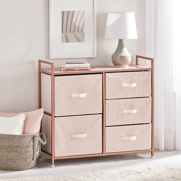 mDesign Wide Dresser Storage Tower Organizer Unit, 5 Drawers - Bed Bath &  Beyond - 34382659