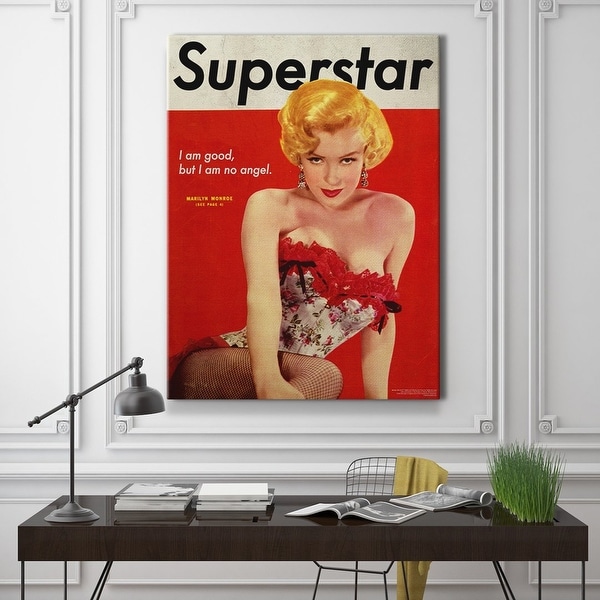 IKONICK Marilyn Monroe - Superstar Cover Canvas Art