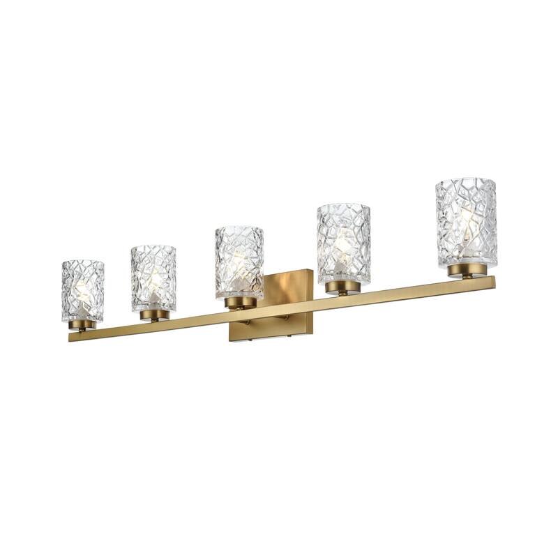 Cara 5 Light Bath Sconce with Clear Shade