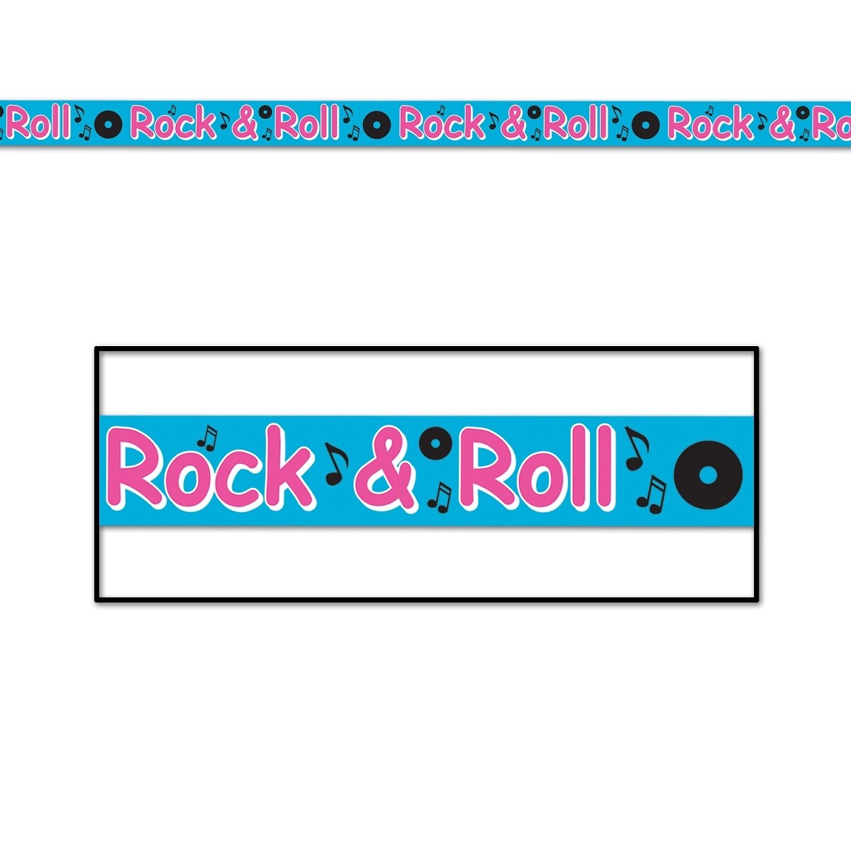 Shop Club Pack Of 12 Light Blue Pink And Black Rock Roll