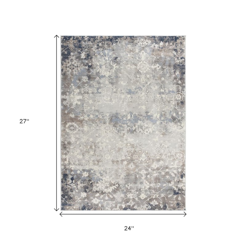 HomeRoots Abstract Abstract Rectangle Area Rug - 27.00 in. x 24.00 in. x 0.40 in.