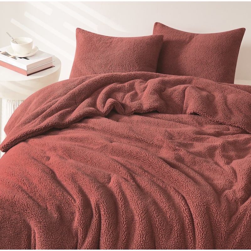 Brooklyn Loom Marshmallow Sherpa Comforter Set