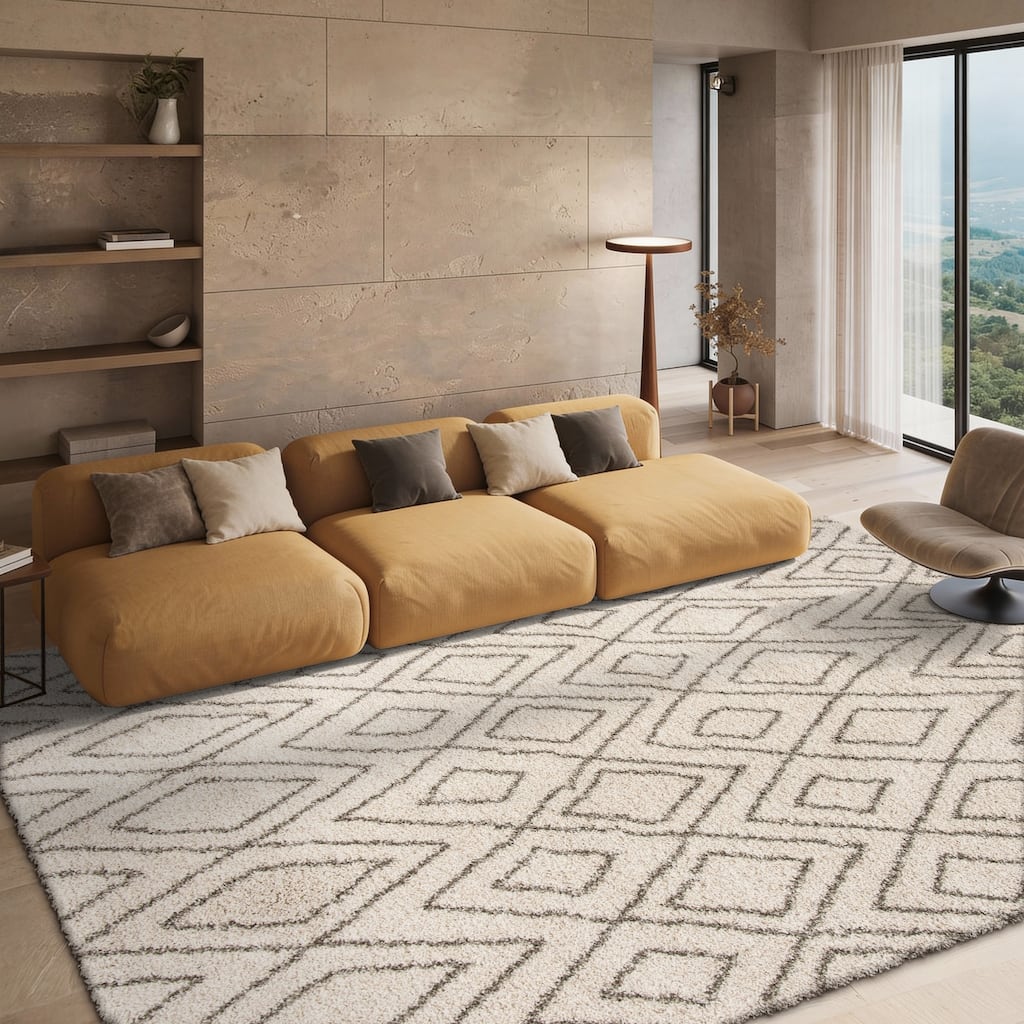 SAFAVIEH Hudson Shag Godelind Moroccan Boho 2-inch Thick Rug