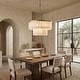 preview thumbnail 1 of 4, SAFAVIEH Couture Kiandra Marble 2-Tier Chandelier - 19.75" W x 19.75" D x 18.25 / 66.25" H