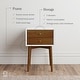 preview thumbnail 40 of 82, Nathan James Harper 2-Drawer Mid-Century Side Table