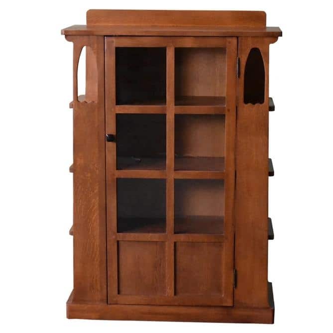 Mission 1 Door Bookcase With Side Shelves
