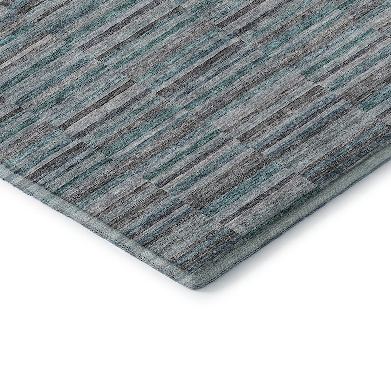 Premium Washable Super Soft Geo Stripe Mayfield Rug