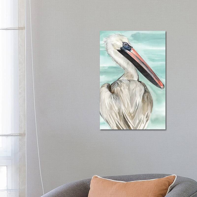 iCanvas "Turquoise Pelican I" by Jennifer Paxton Parker Canvas Print - 26x18x1.5