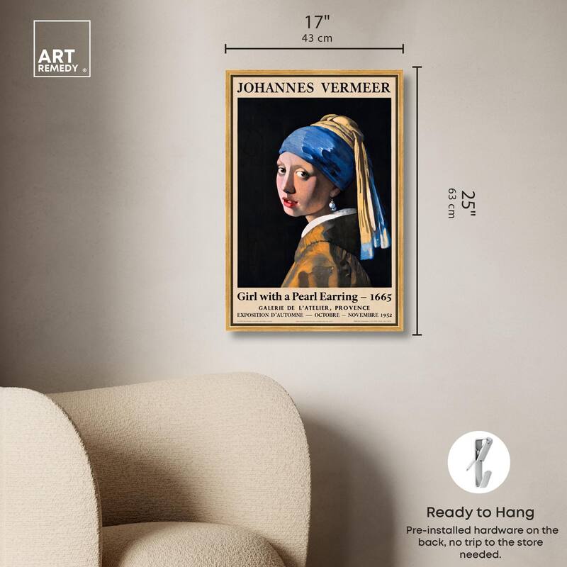 Girl with a Pearl Earring Canvas by Art Remedy