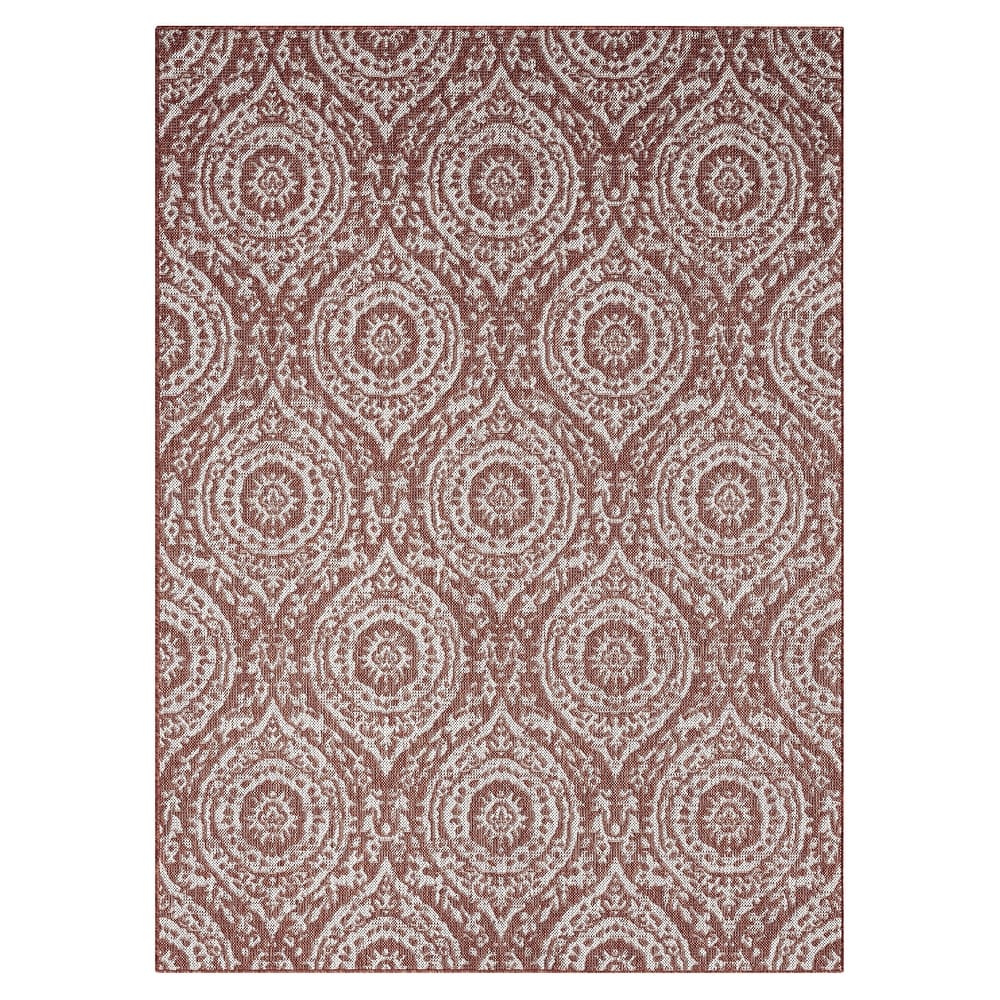 Nicole Miller New York Patio Country Zoe Moroccan Damask Indoor/Outdoor Area Rug