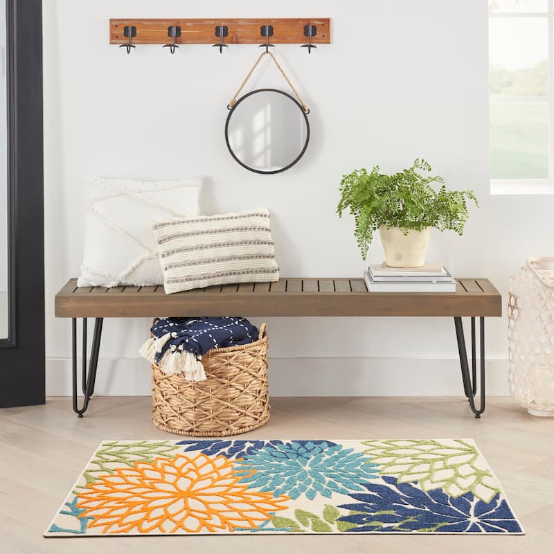 Nourison Aloha Floral Modern, Indoor/Outdoor Area Rug