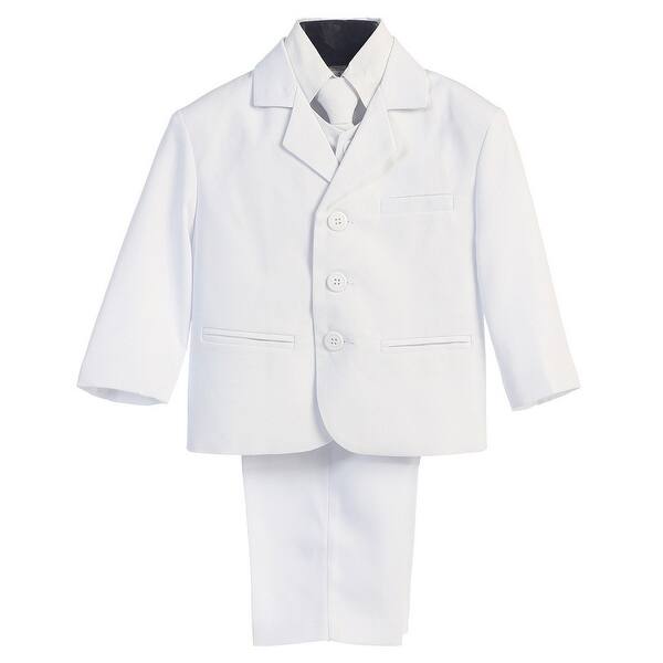 Shop Baby Boys White Wedding Easter 5 Pcs Special Occasion Suit 6