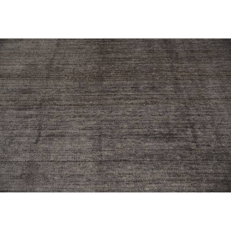 Hand Knotted Oriental 100% Wool Carpet Tribal Contemporary Greys & Charcoal Gabbeh Area Rug - 11' 3'' X 8' 5''