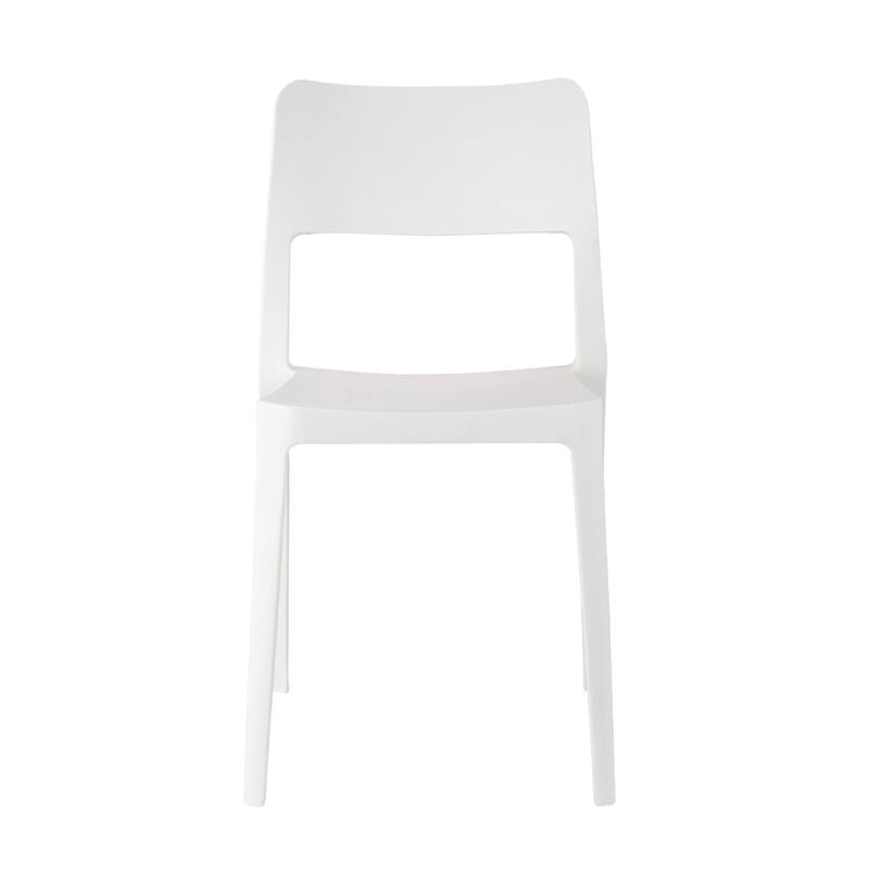 La Vie Resin Stackable All Weather Armless Chair, Set of 2
