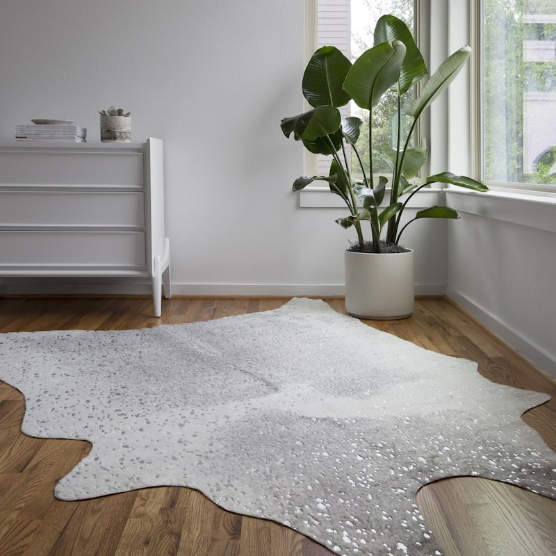 Alexander Home Clayton Faux Cowhide Area Rug