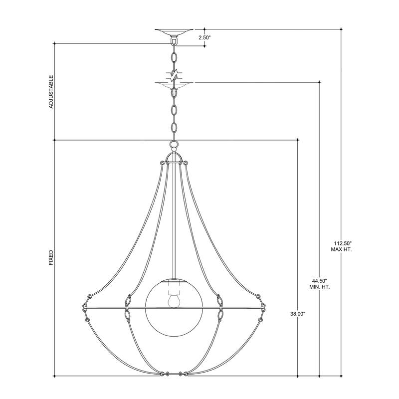 Currey & Company Stanleigh Bronze Pendant - 38"h x 28.5"dia