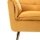 preview thumbnail 54 of 89, HULALA HOME 1ida Modern Velvet Tufted Accent Armchair with Gold Metal Legs